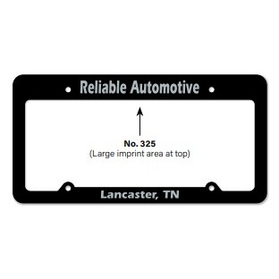 License Plate Frame w/Large Imprint Area At Top