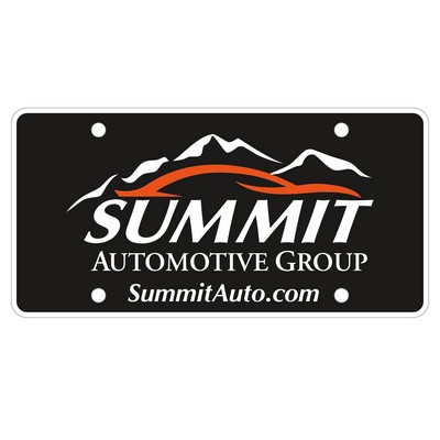 License Plate | 6" x 12" | 24 pt. White Coated Card | Holes