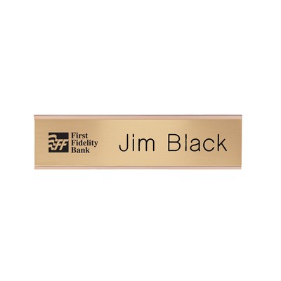 2-Ply Plastic Desk & Wall Name Plate Engraved Only: 8" x 2"